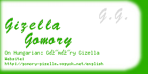 gizella gomory business card
